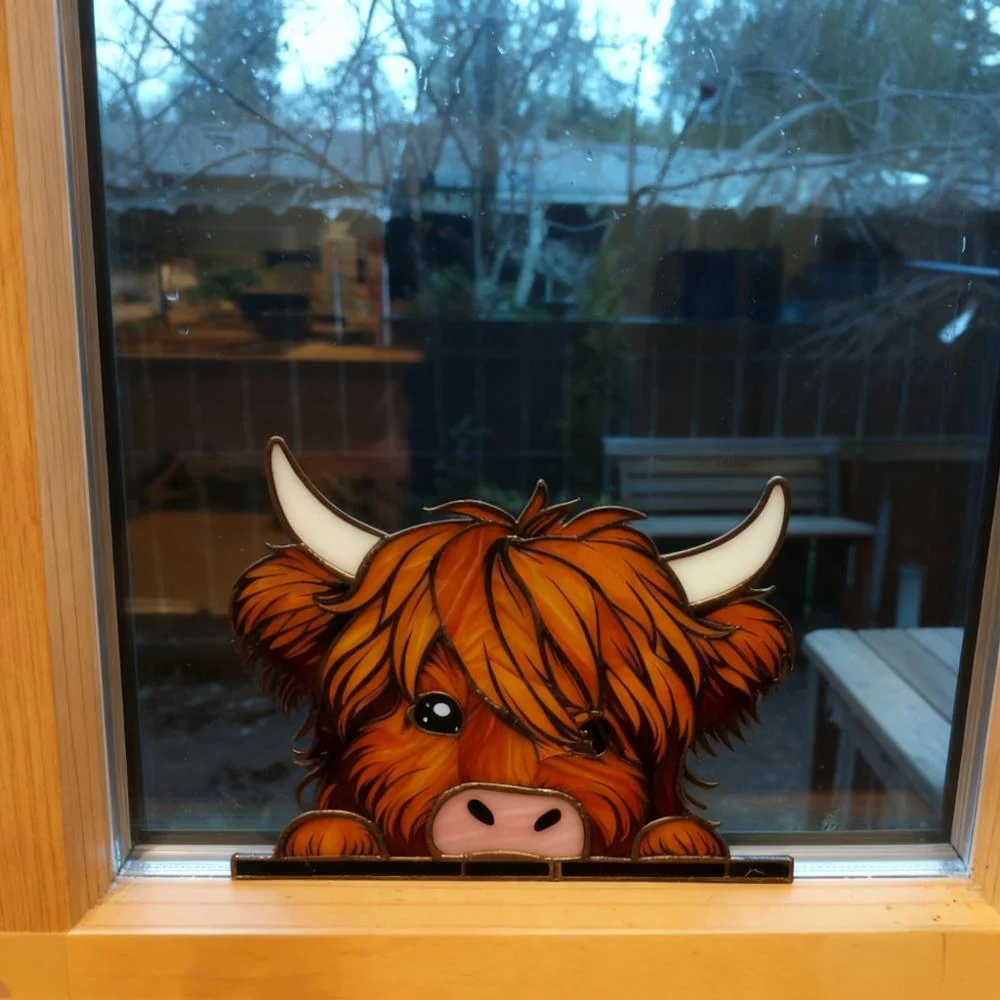 🐮Highland Cow Window Corner Decor - Image 2