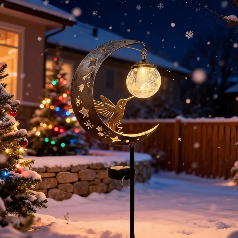 🌙✨Hummingbird Moon Solar Garden Stake Light💋 - Image 2