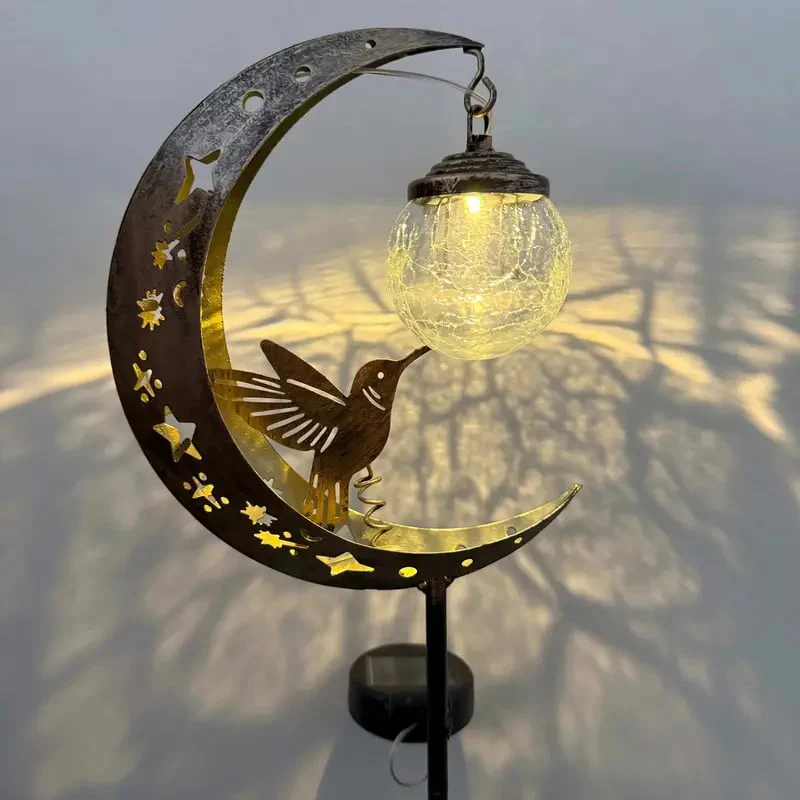 🌙✨Hummingbird Moon Solar Garden Stake Light💋 - Image 3