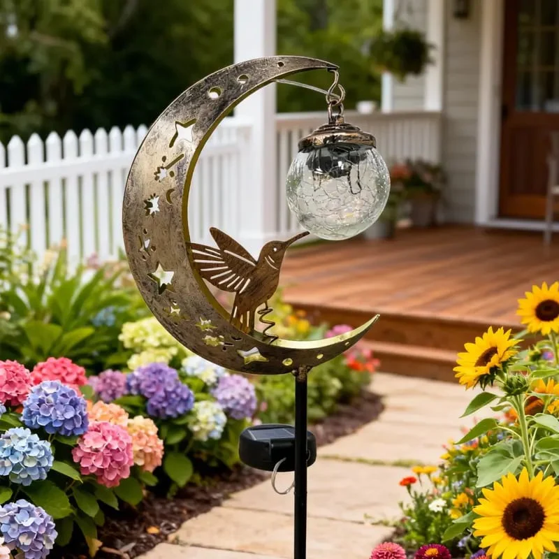 🌙✨Hummingbird Moon Solar Garden Stake Light💋 - Image 4