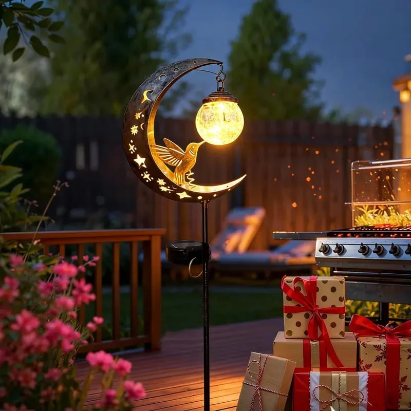 🌙✨Hummingbird Moon Solar Garden Stake Light💋 - Image 5