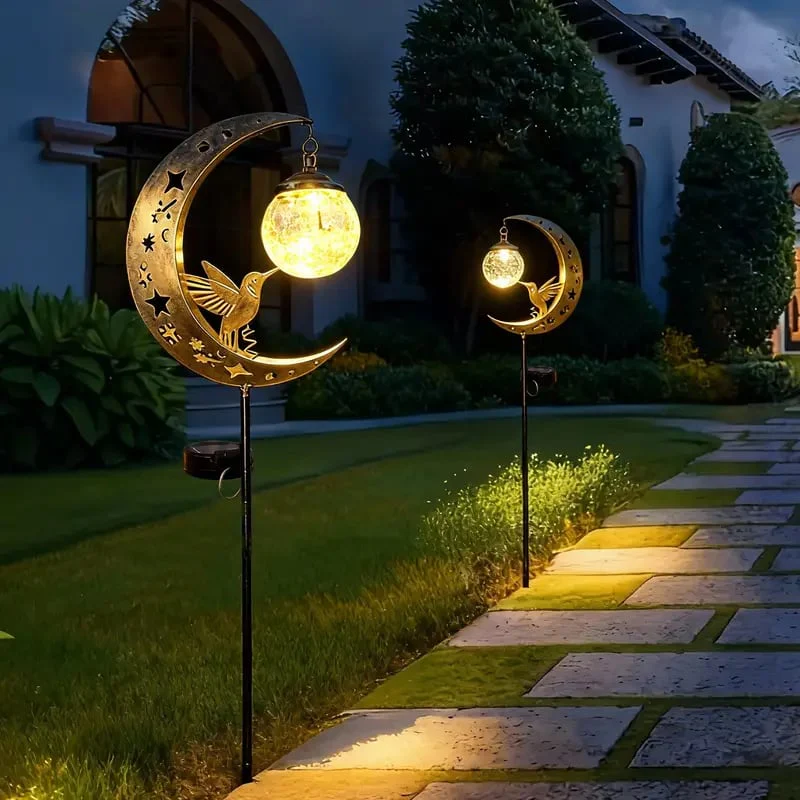 🌙✨Hummingbird Moon Solar Garden Stake Light💋 - Image 6