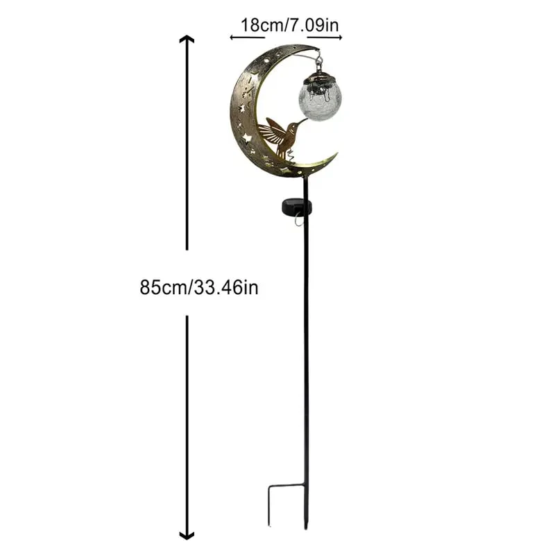 🌙✨Hummingbird Moon Solar Garden Stake Light💋 - Image 8