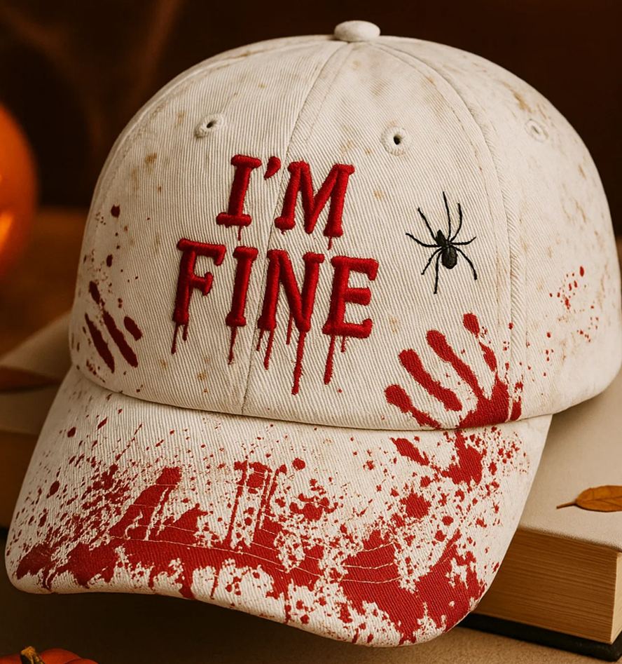 I'm Fine, It's Not My Blood Art Hat - Image 5