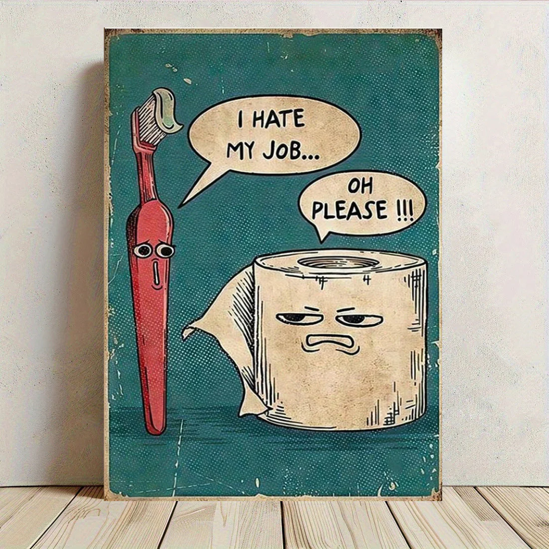 🧻I Hate My Job Oh Please Funny Wall Art, 8 × 12 in - Image 2