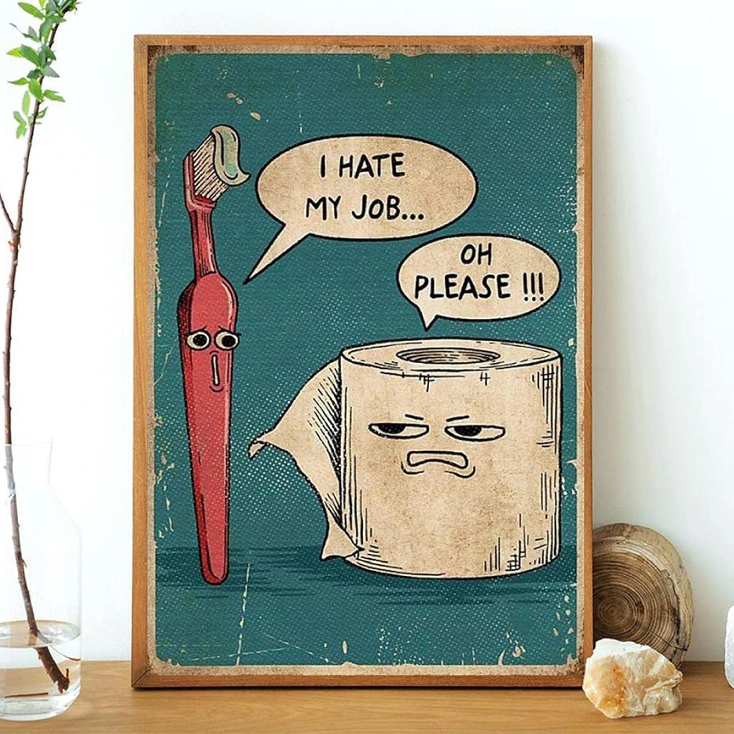 🧻I Hate My Job Oh Please Funny Wall Art, 8 × 12 in - Image 3
