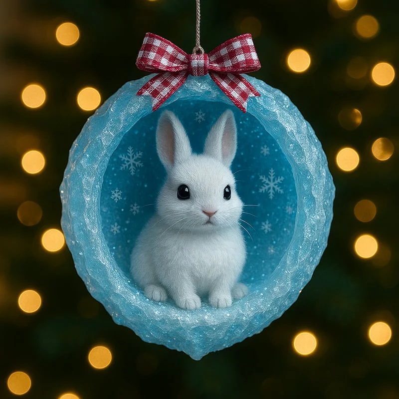 ❄️🦉Ice Crystal Cave Animal Ornaments - Image 5