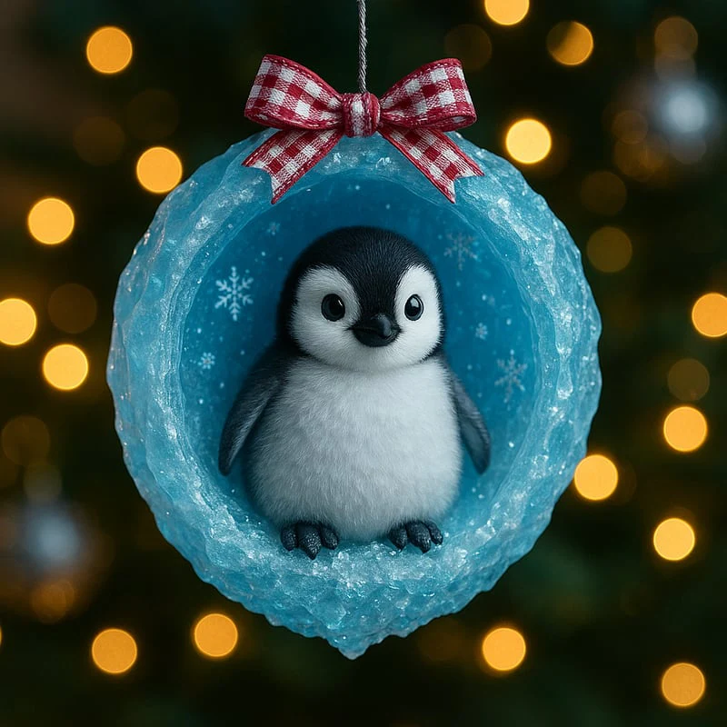 ❄️🦉Ice Crystal Cave Animal Ornaments - Image 6
