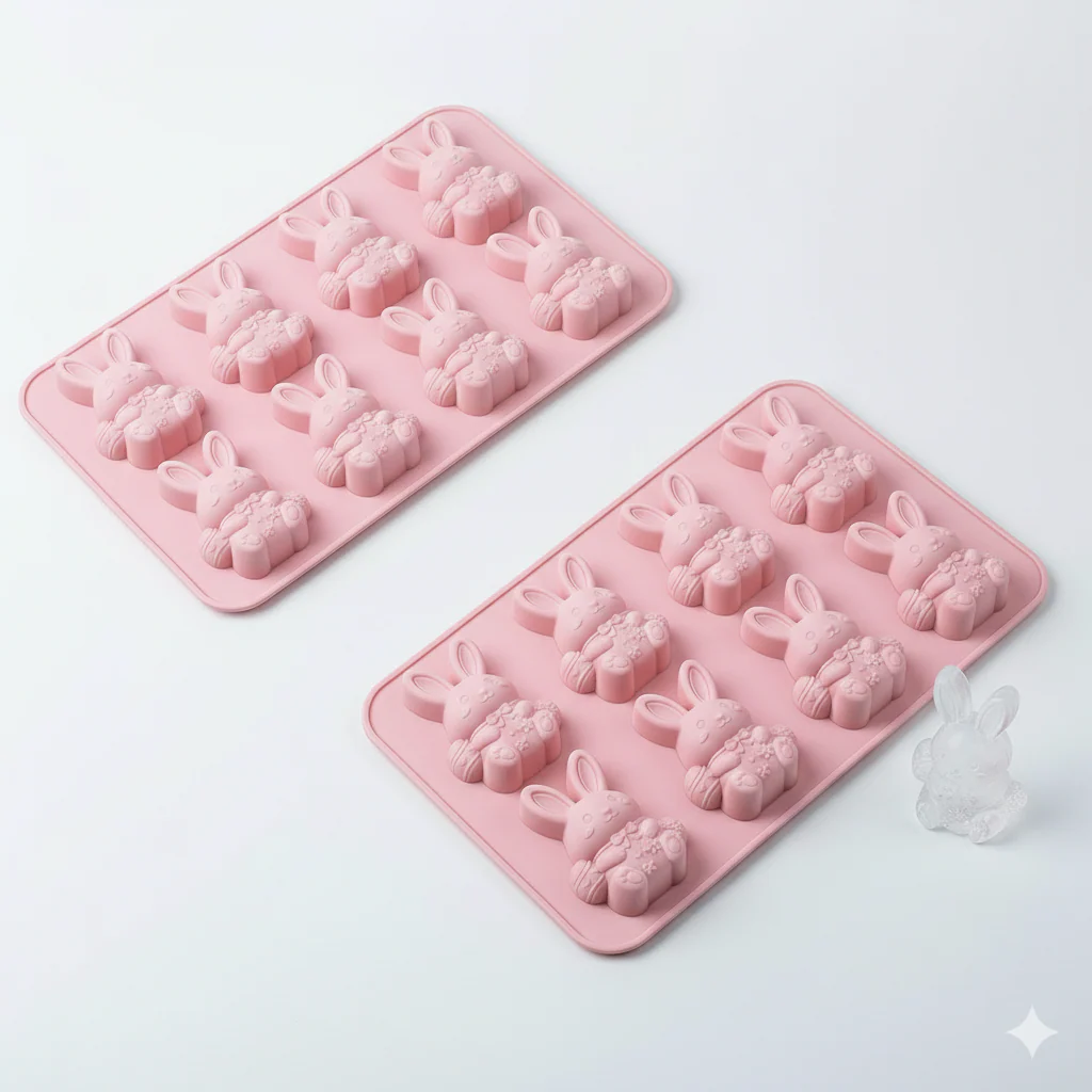 🐰 Cute Easter Bunny Silicone Mold – 6-Cavity 3D Ice Cube & Dessert Mold - Image 14