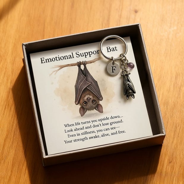 🦇Emotional Support Bat Inspirational Keychain - Image 3