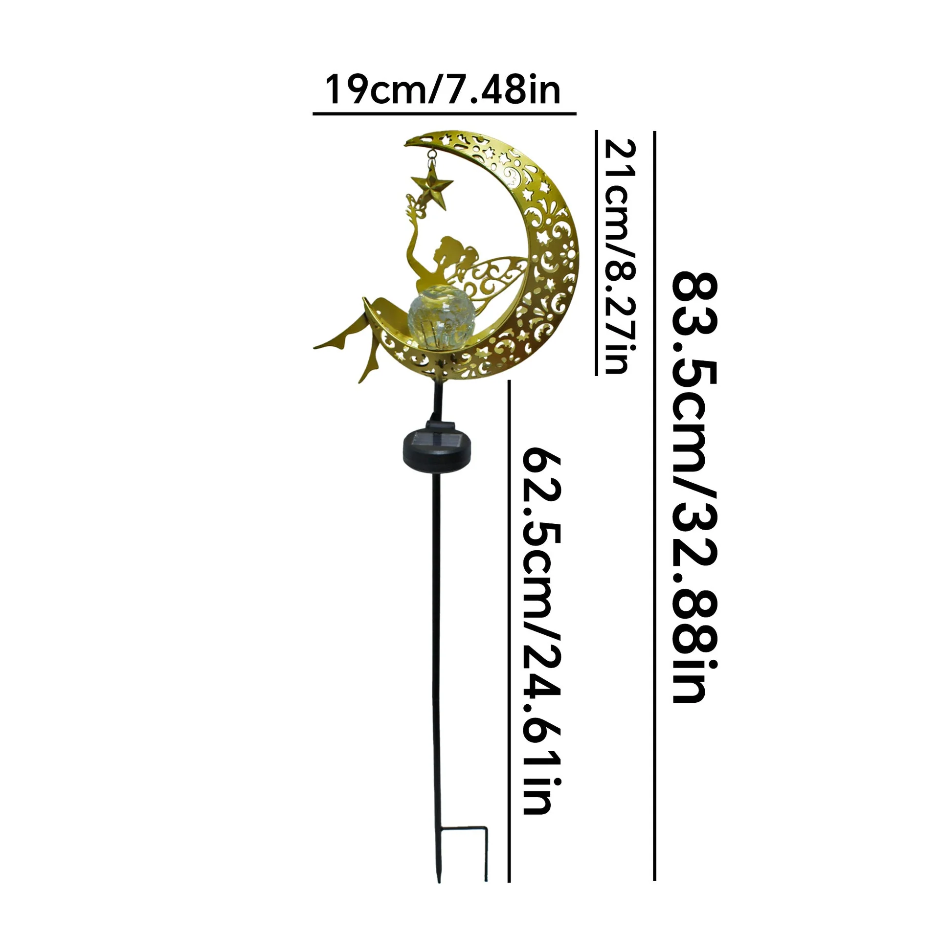 🔥Limited-time 50% discount🌙Fairy on Moon Solar Garden Stake Lights, Crackle Glass LED Outdoor Decor (3 Styles) - Image 10