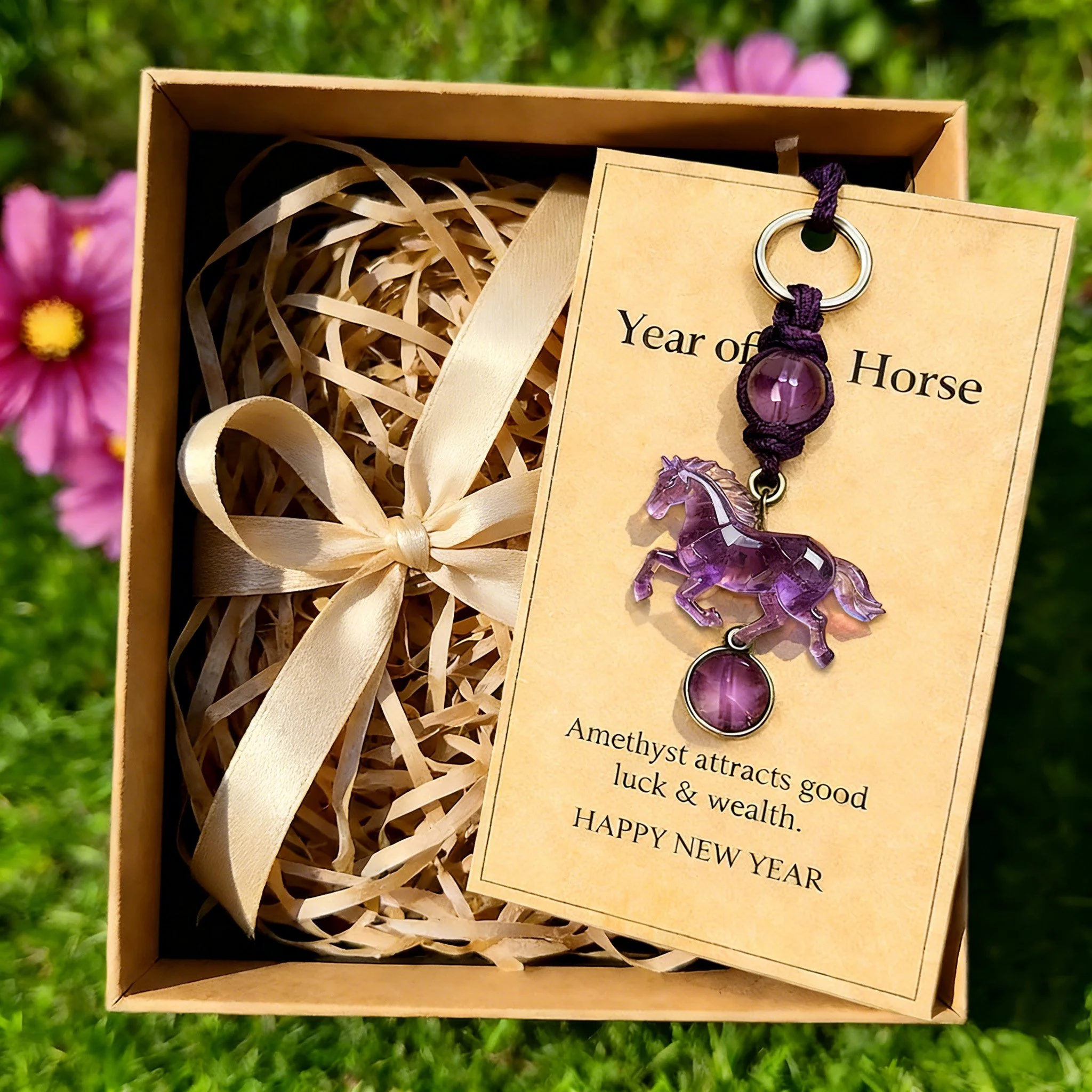 🐎💜Lucky Amethyst Crystal Horse Keychain —✨ A Symbol of Wisdom & Success🔥 (2026) - Image 5