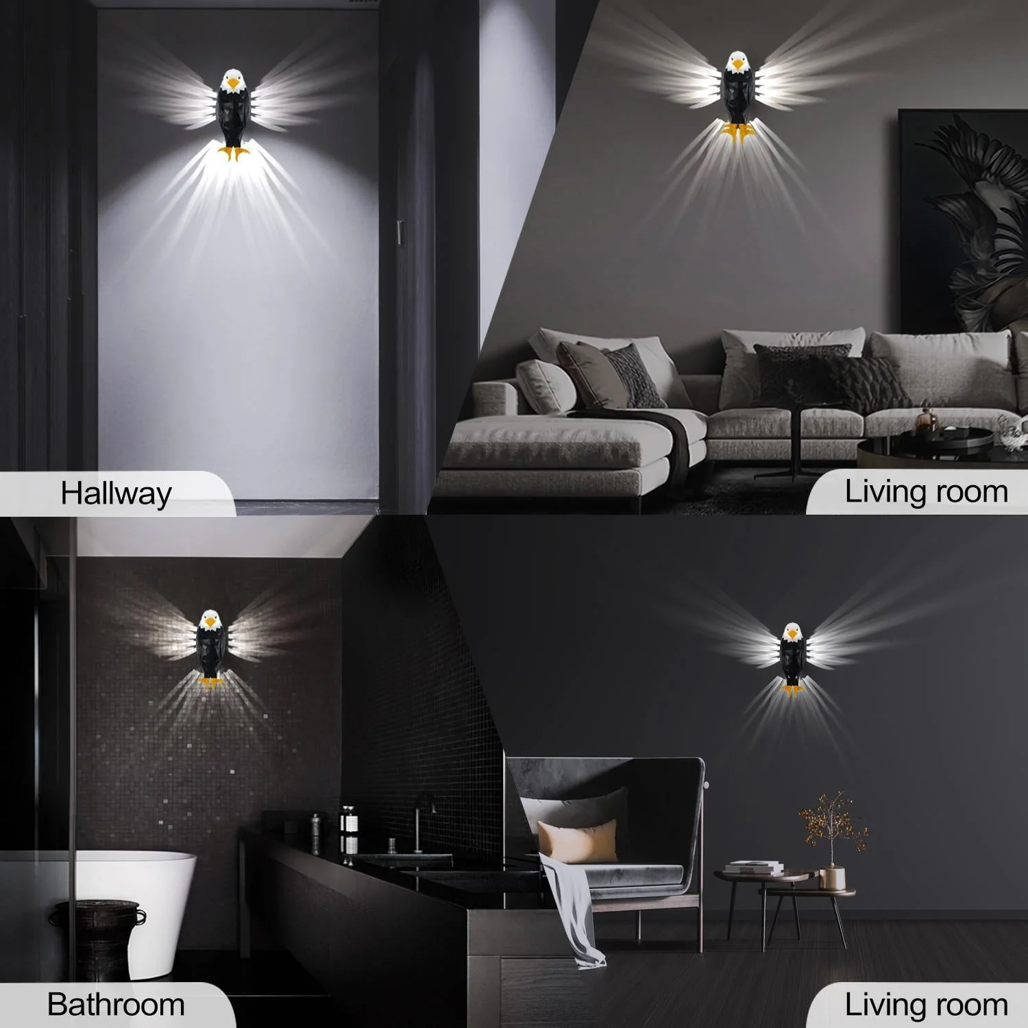 💡July 4th Gift 50% Off--🦅Eagle LED Wall Light – Magnetic Night Lamp for Bedroom & Living Room - Image 2