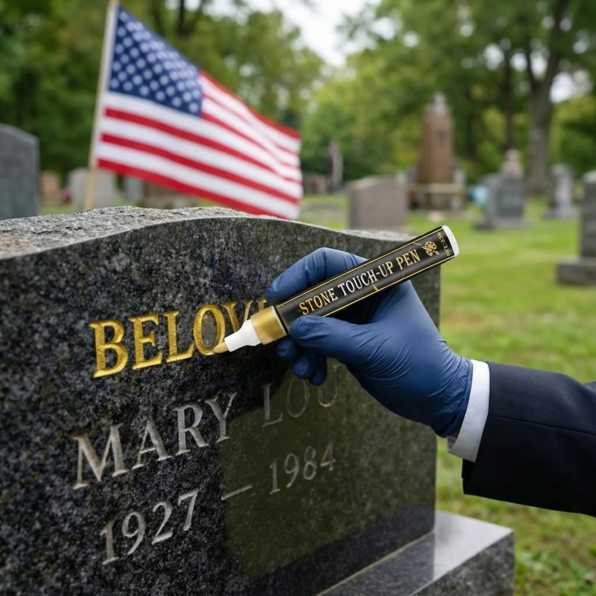 🖋️🖋️Golden Tombstone Marker Pen for Restoring Faded Grave Inscriptions - Image 8