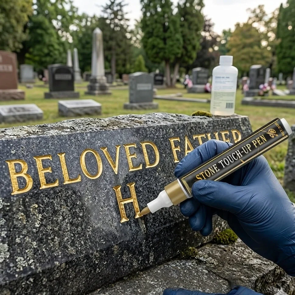 🖋️Golden Tombstone Marker Pen for Restoring Faded Grave Inscriptions - Image 11