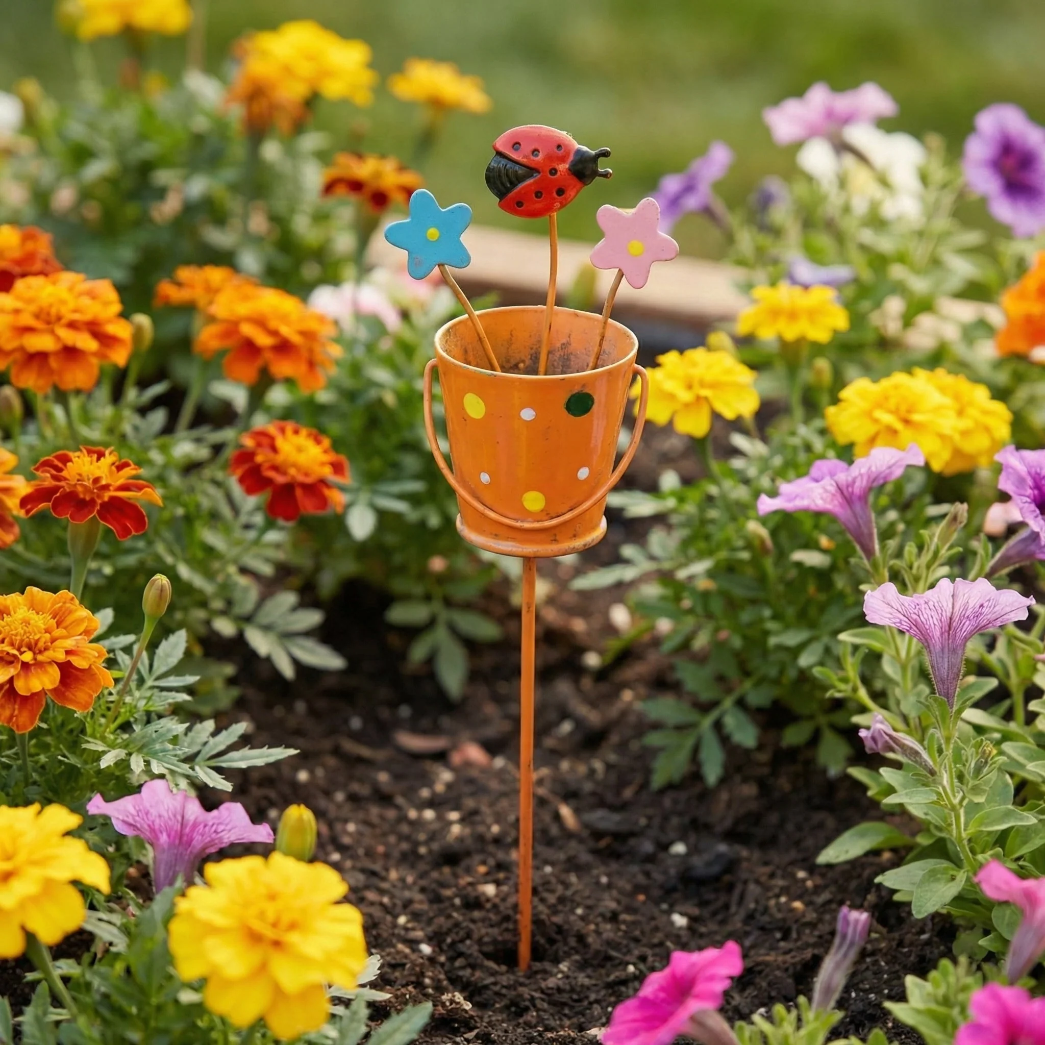 🔥Last Day 49% OFF-🌱🌱Set of 3 Metal Flower Pot Garden Stakes - Image 9