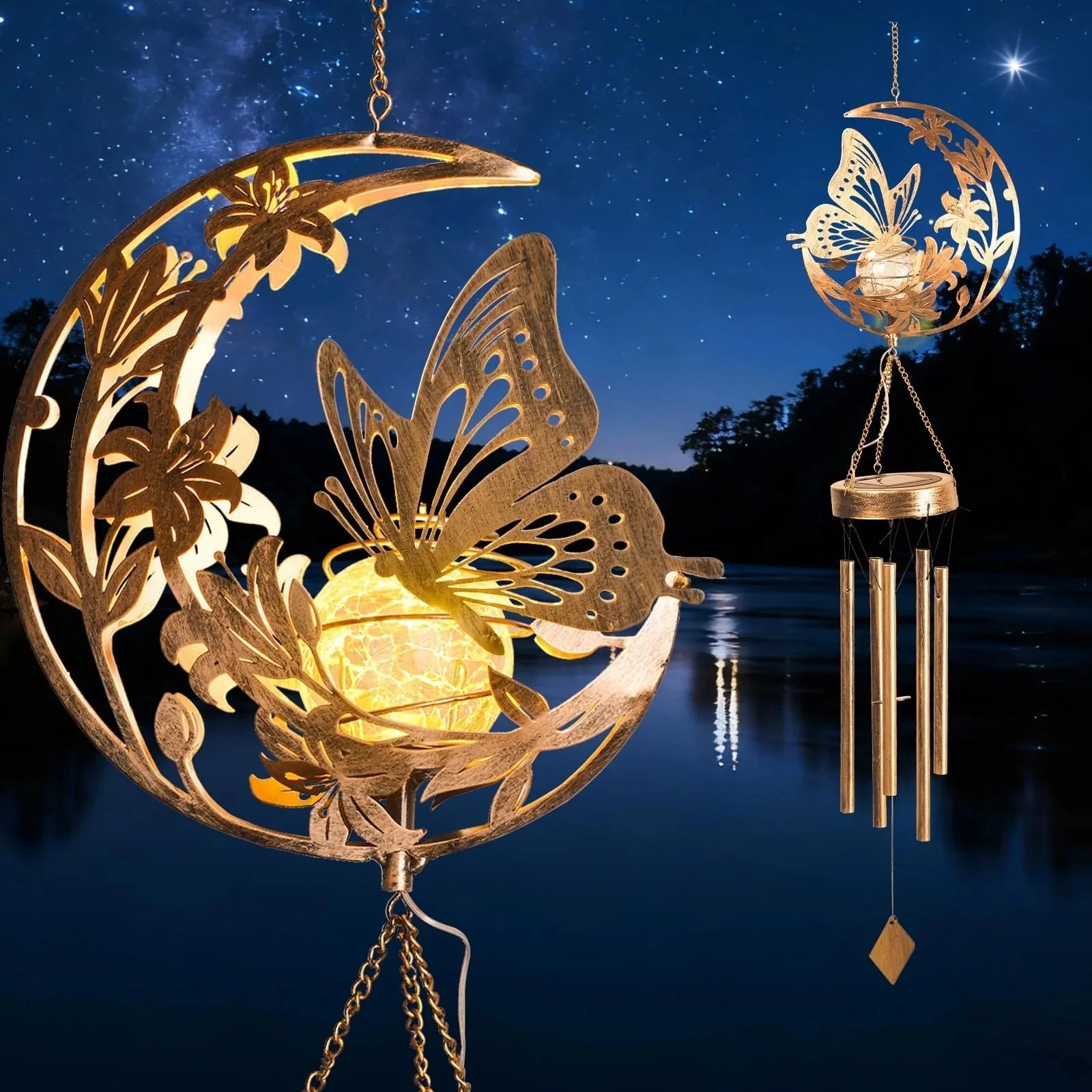 🌙✨ Moon Courtyard Solar Wind Chime - Image 4