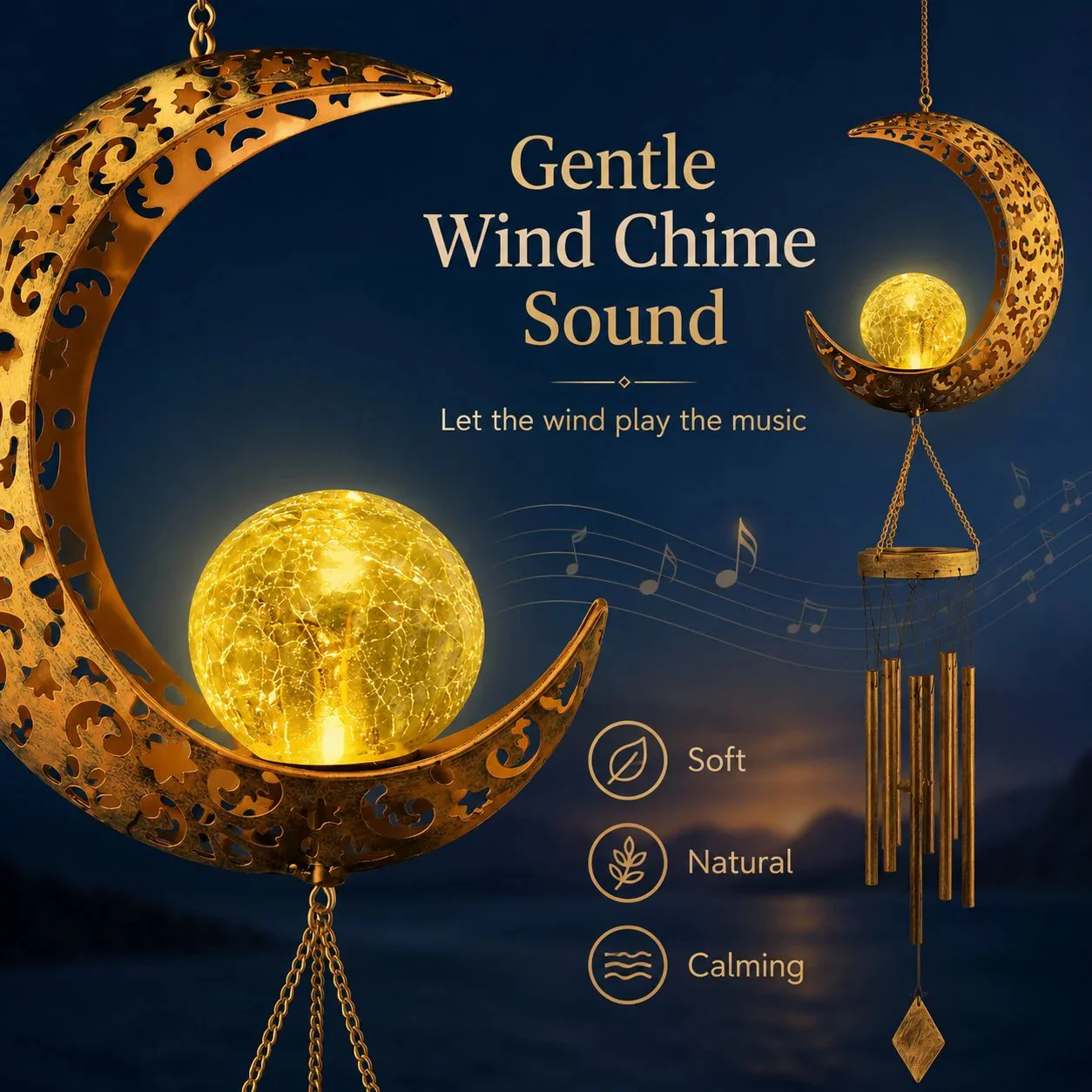 🌙✨ Moon Courtyard Solar Wind Chime - Image 6
