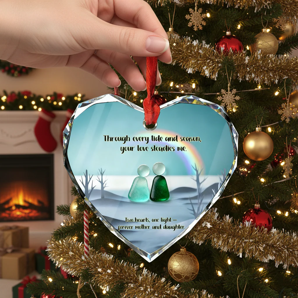 Mother and Daughter Sea Glass Ornament – Through Every Tide and Season - Image 2