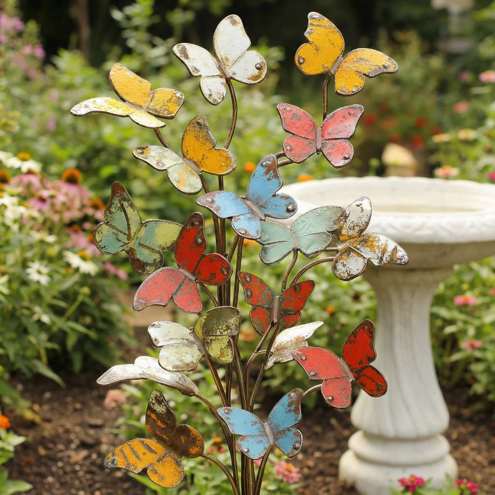 🦋Multicolored Metal Butterfly Garden Stake - Image 4