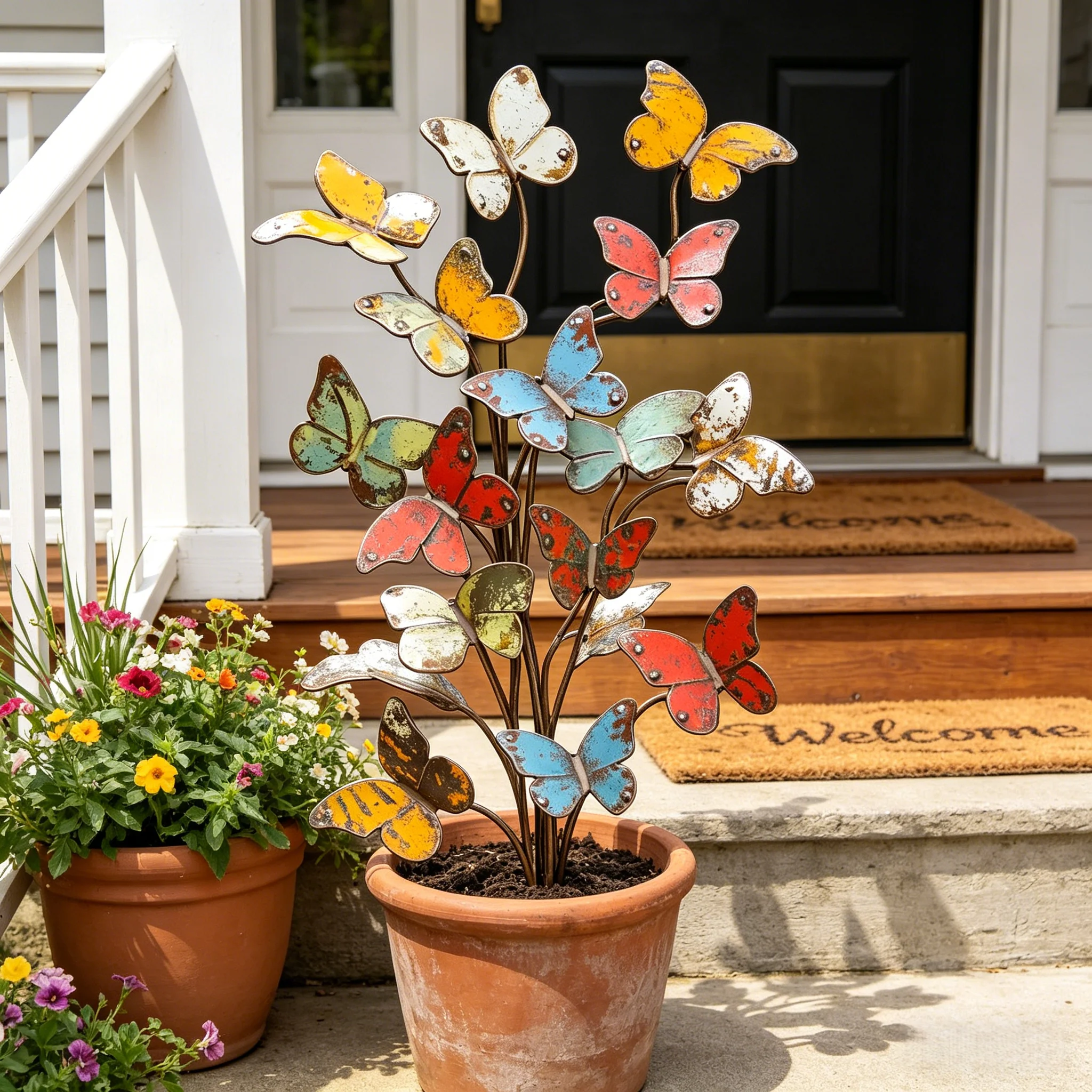 🦋Multicolored Metal Butterfly Garden Stake - Image 5