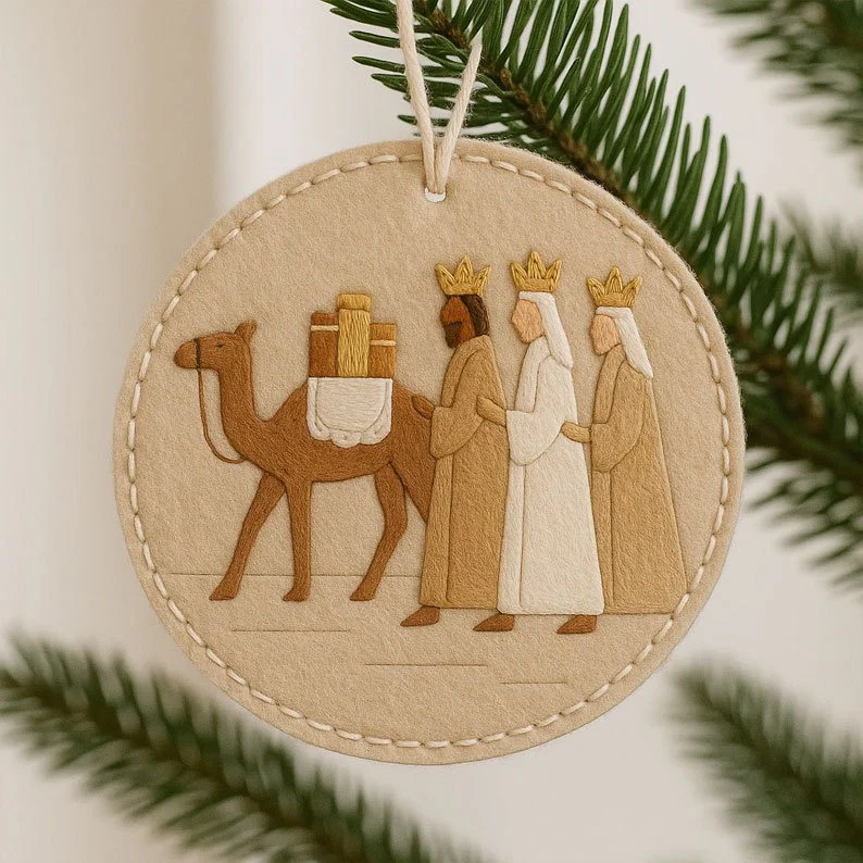 Nativity Felt Christmas Ornament - Image 2