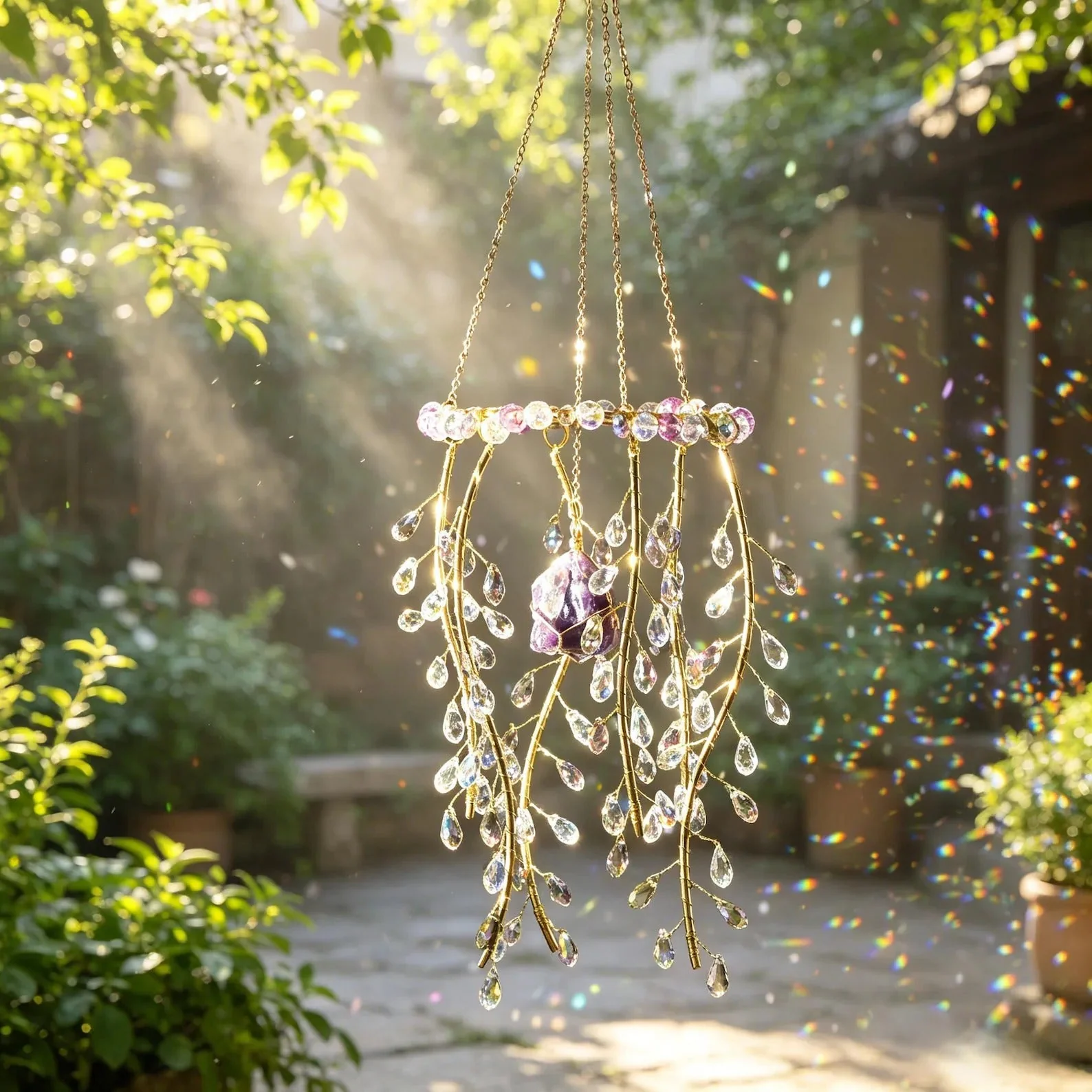 Natural Crystal Willow Branch Suncatcher - Image 4