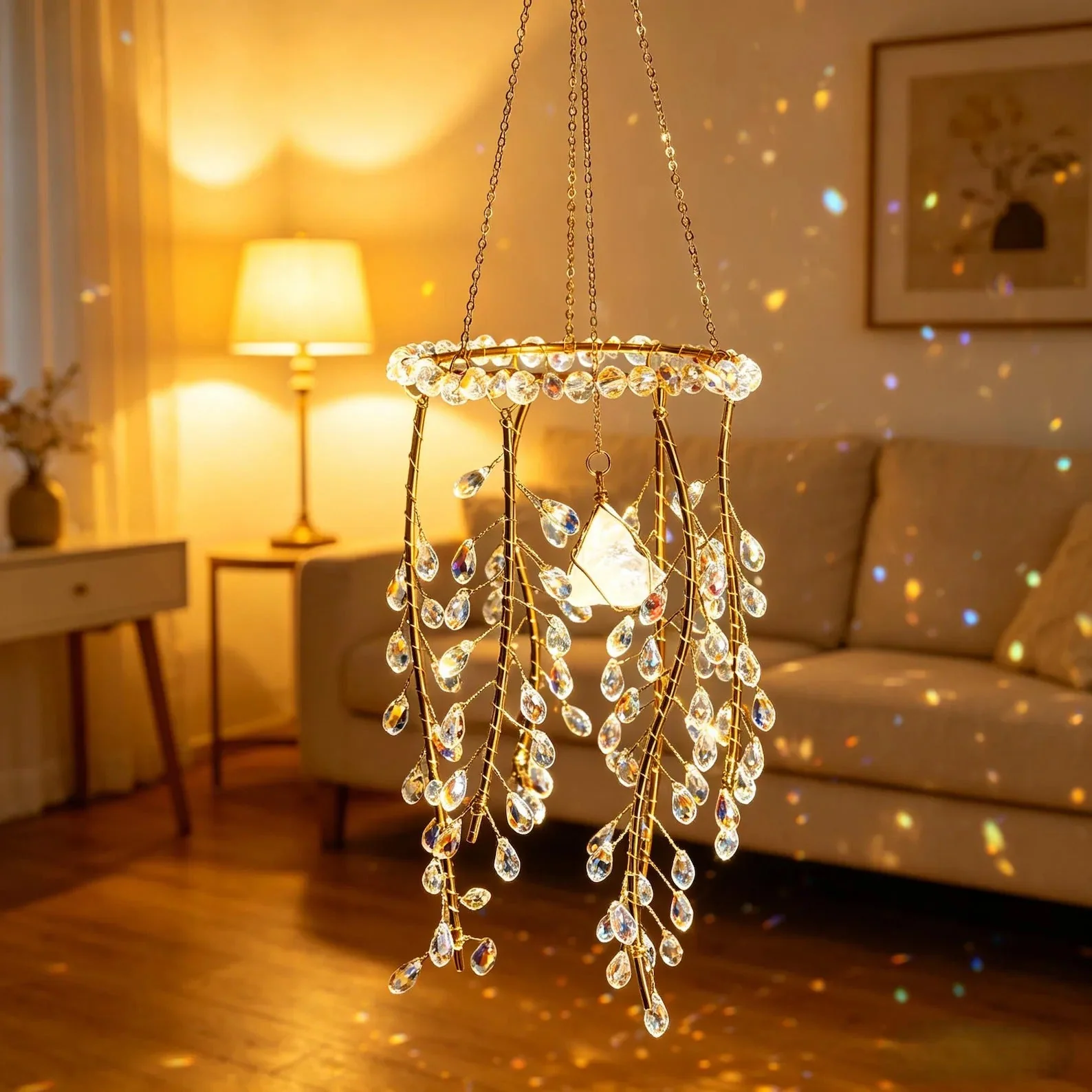 Natural Crystal Willow Branch Suncatcher - Image 7
