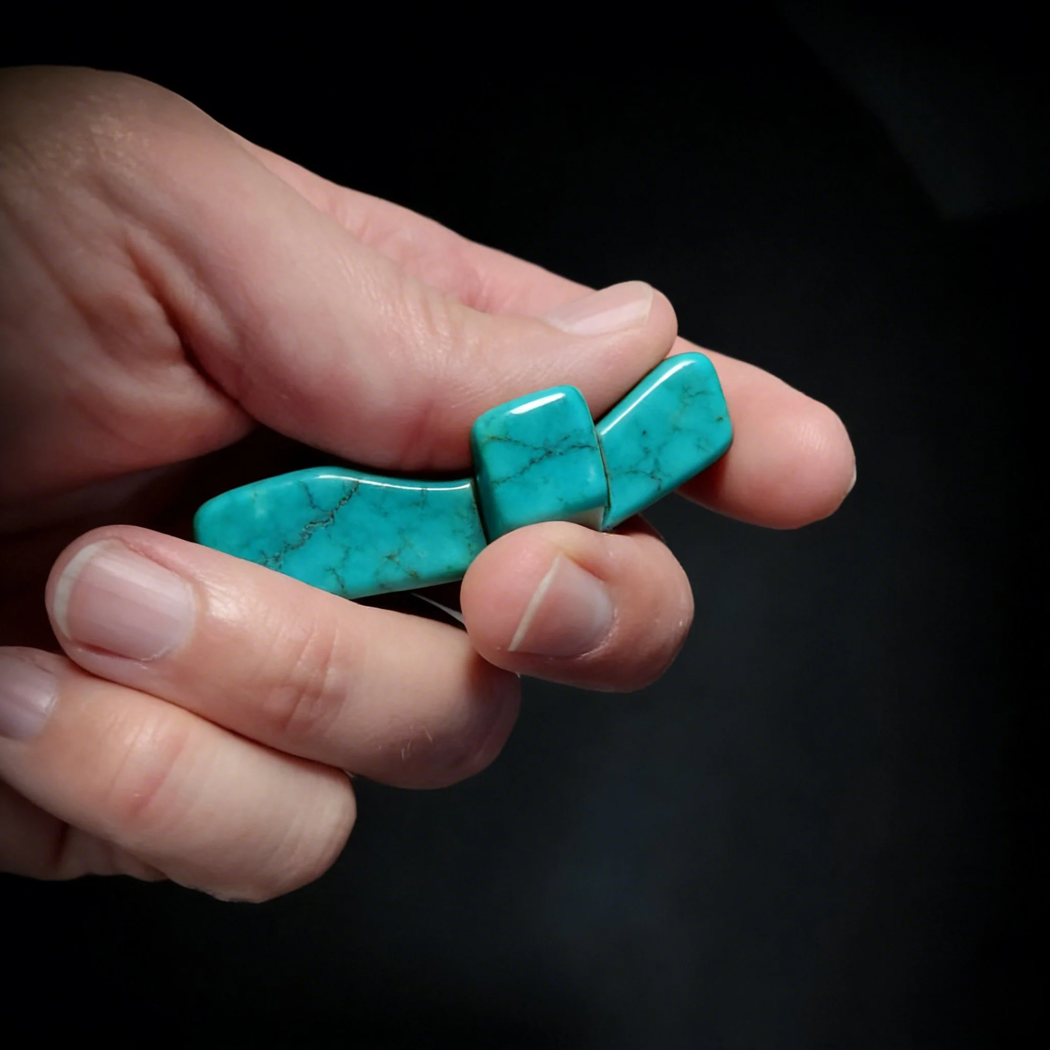 🔥🔥New Year--✝️Natural Turquoise Pocket Cross: Handcrafted for Peace & Serenity❤️ - Image 3