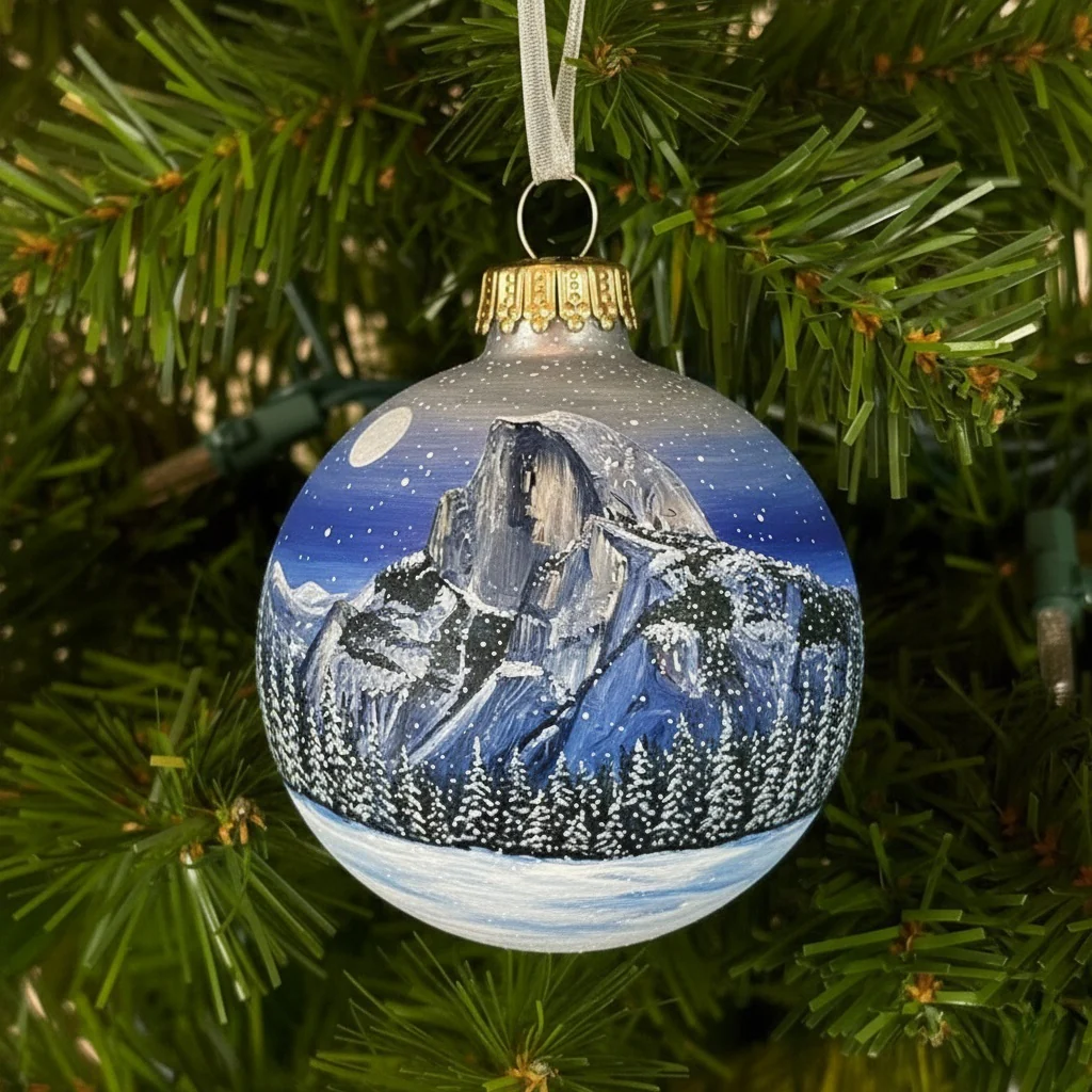 🌎 American Natural Wonders Collection – Hand-Painted Glass Christmas Ornaments - Image 5