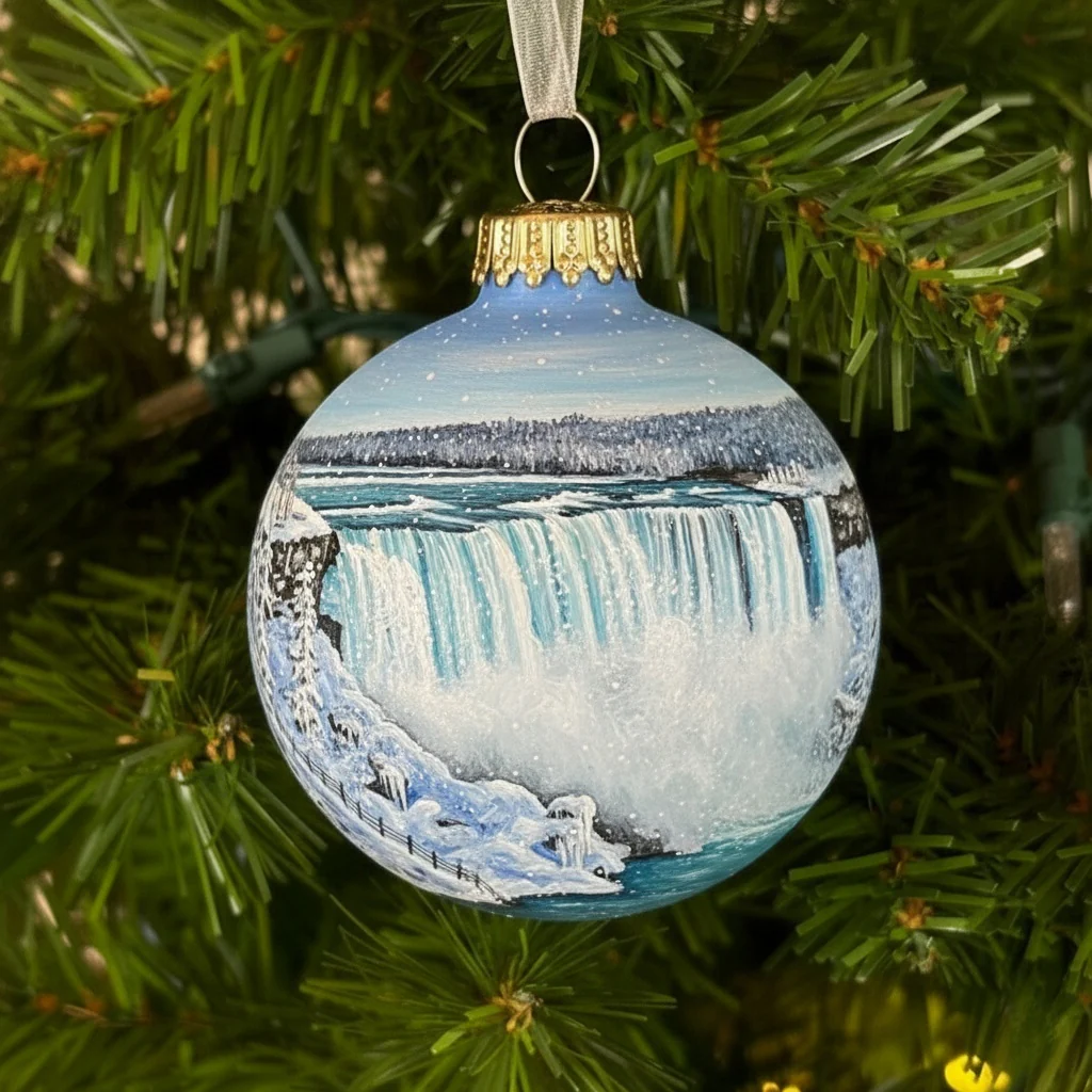 🌎 American Natural Wonders Collection – Hand-Painted Glass Christmas Ornaments - Image 6