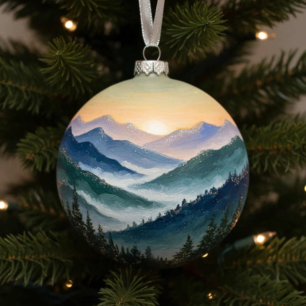 🌎 American Natural Wonders Collection – Hand-Painted Glass Christmas Ornaments - Image 8