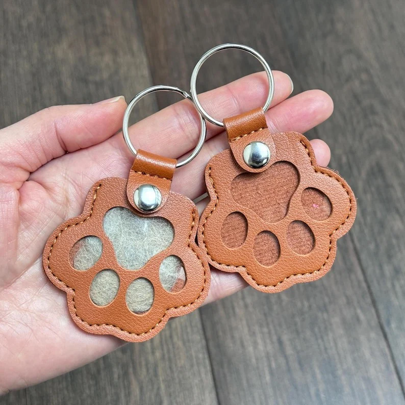 🎁Pet hair memorial charm, Engraved pet loss gift - Image 5