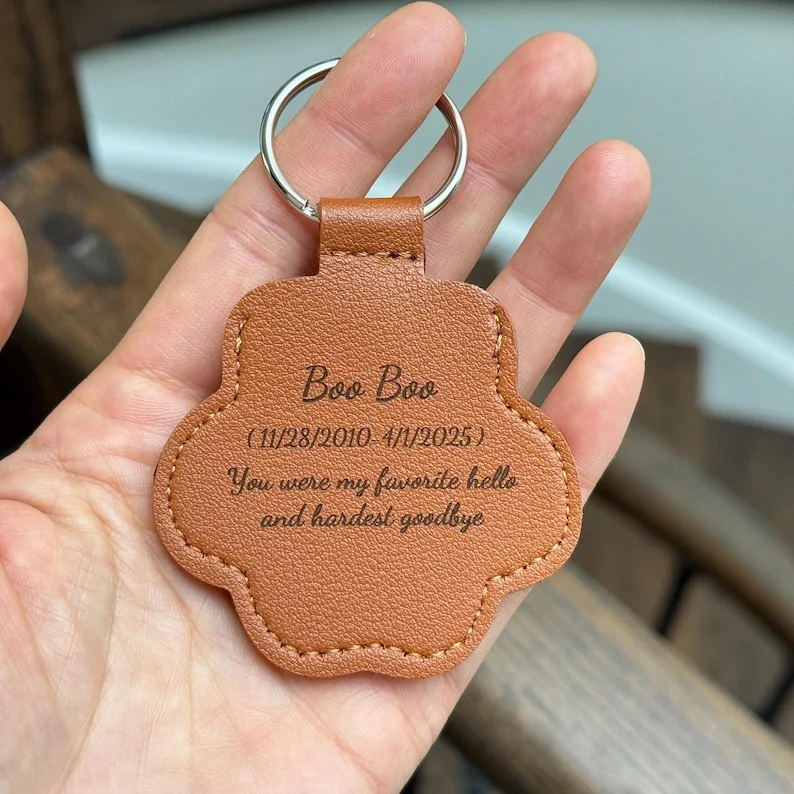 🎁Pet hair memorial charm, Engraved pet loss gift - Image 7
