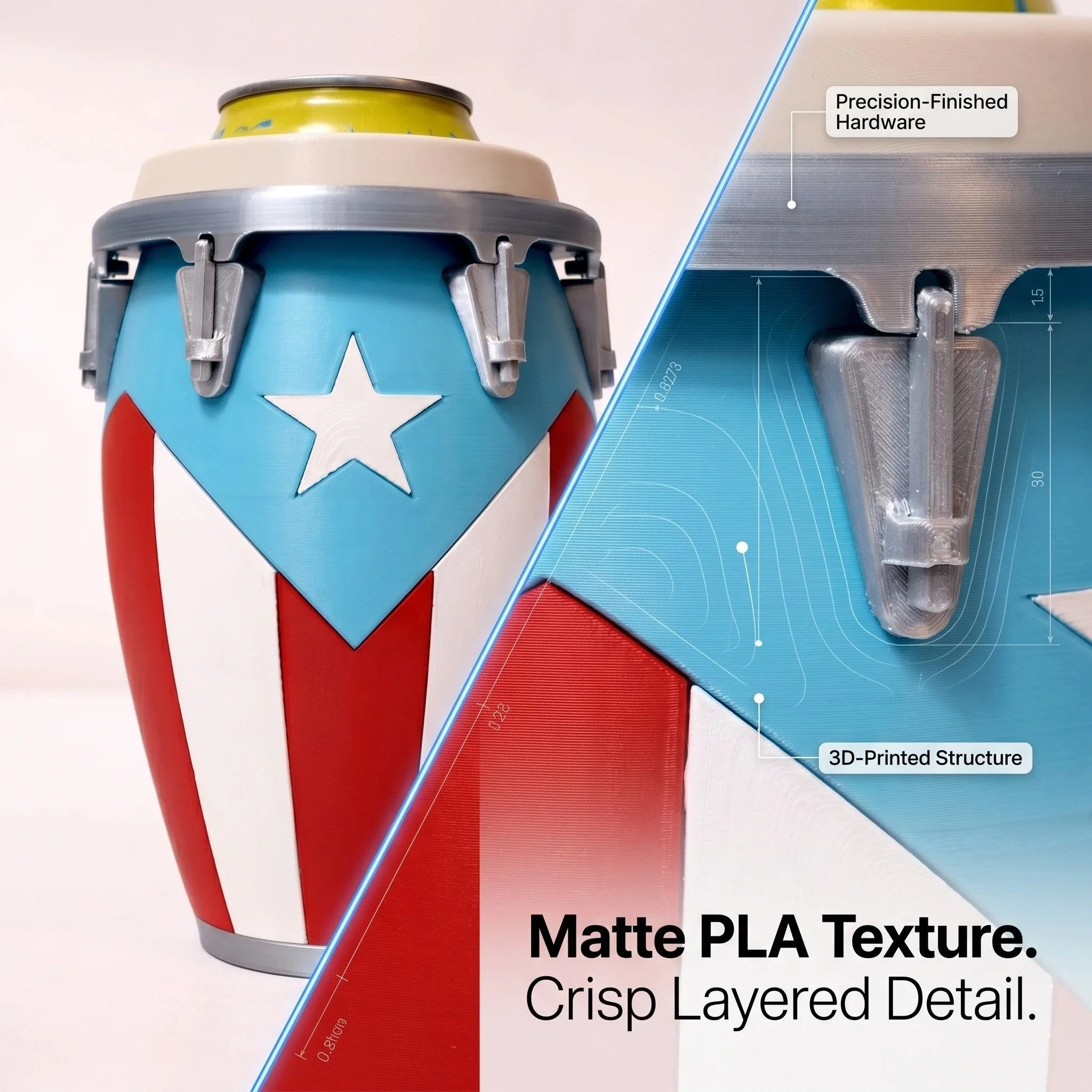 🪘🪘Conga-Style Can Holder – Celebrate Caribbean Pride, One Sip at a Time - Image 3