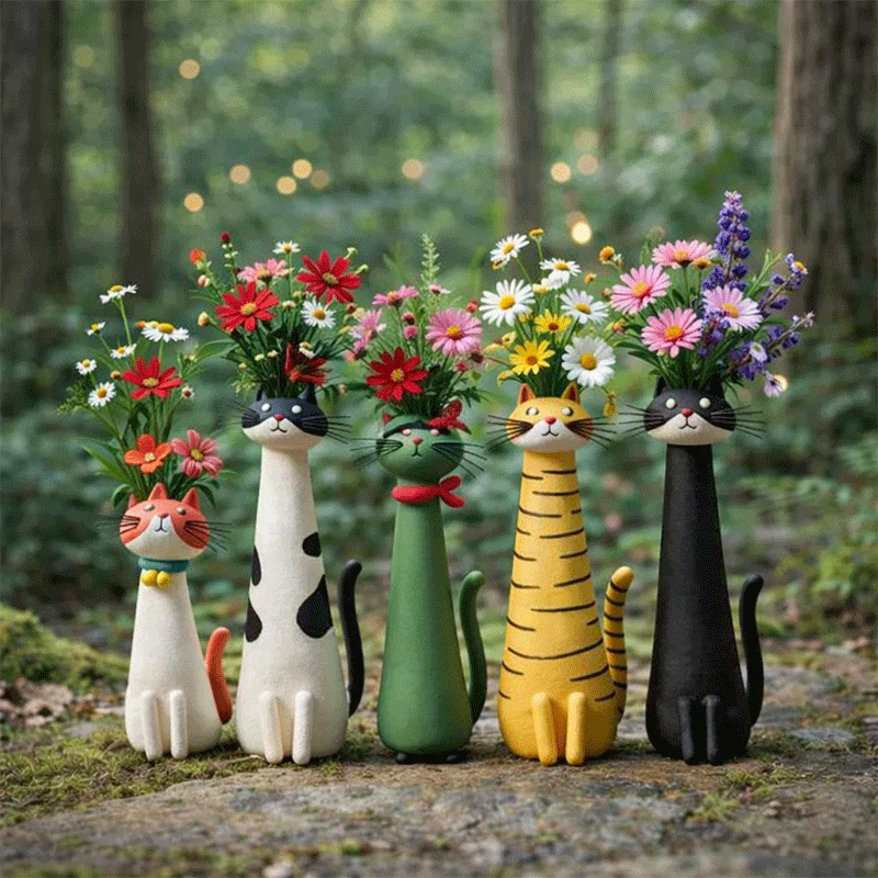😻2026 Mother's Day Gifts 50% Off--💖🎁Mini Quirky Cat Vase - Image 7