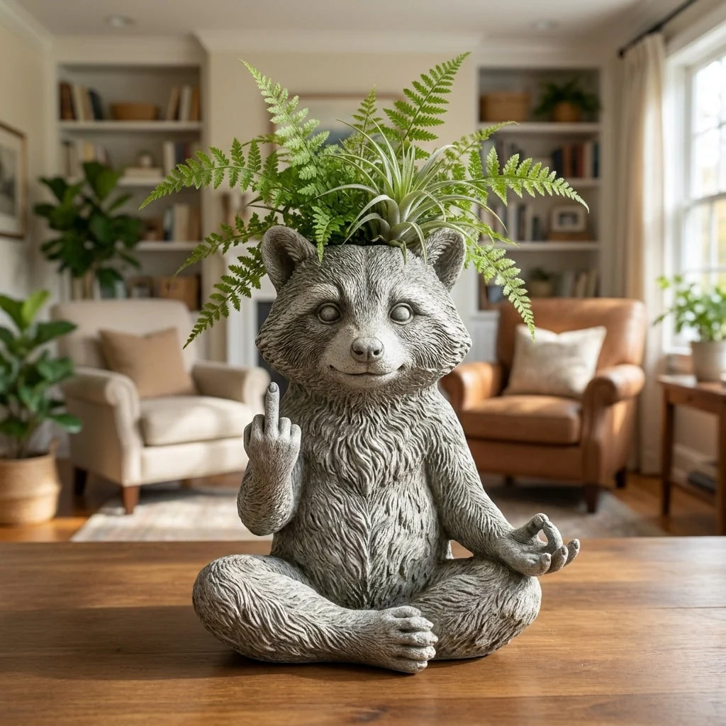 🌿Raccoon Planter — Instantly Infuse Your Plants with Personality 🌿