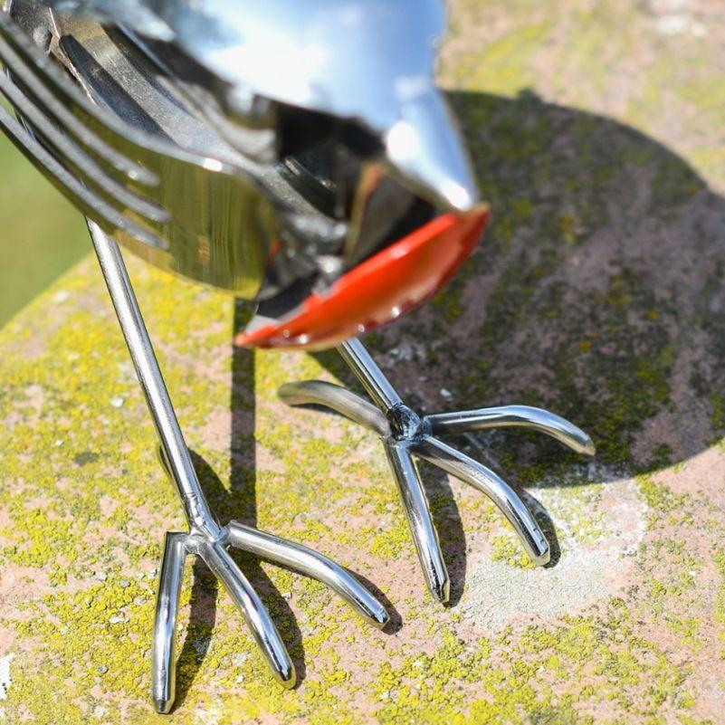 🐦 Recycled Cutlery Bird Sculpture – Handcrafted Metal Art - Image 4
