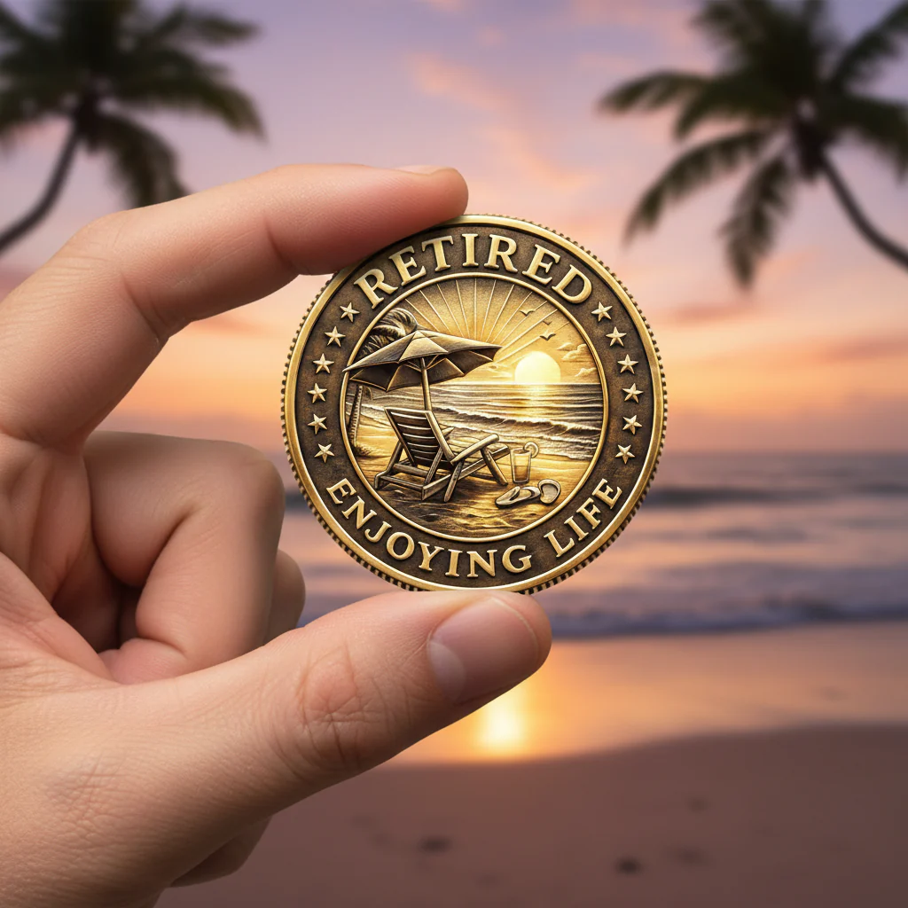🌅 “Retired & Enjoying Life” Commemorative Coin - Image 2