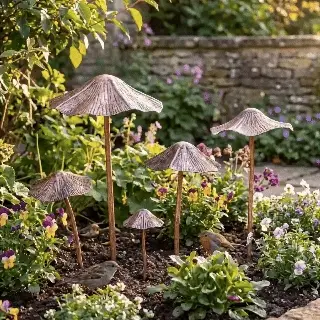 🔥Summer Hot Sale🍄Vintage Metal Mushroom Garden Stakes, Whimsical Outdoor Yard Decor