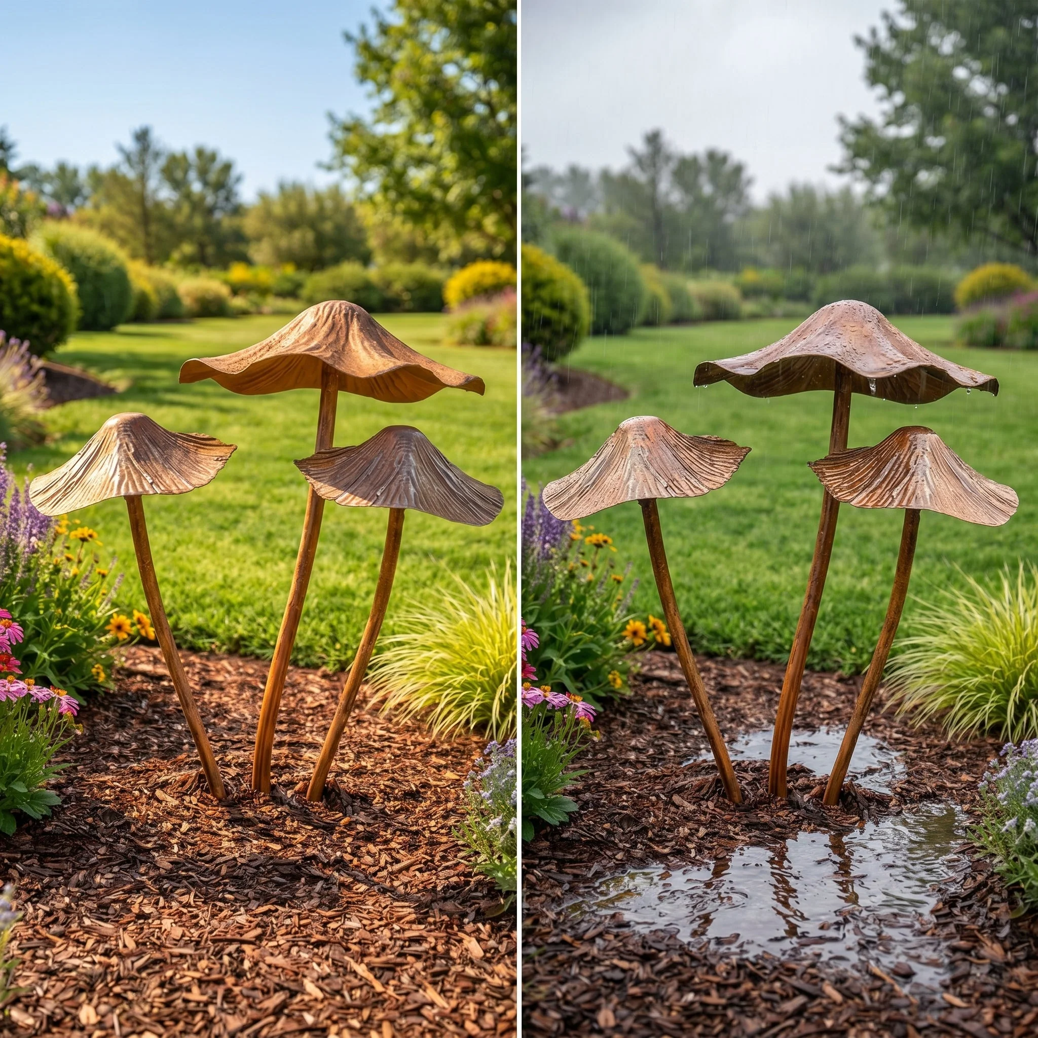 🔥Summer Hot Sale🍄Vintage Metal Mushroom Garden Stakes, Whimsical Outdoor Yard Decor - Image 4
