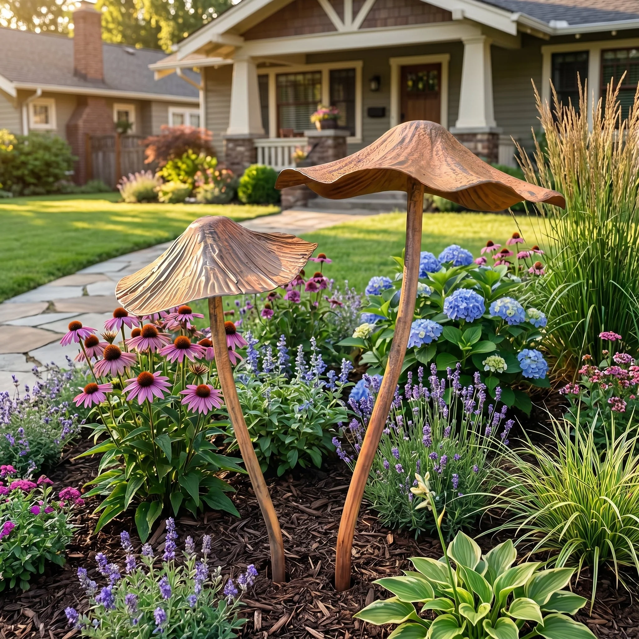 🔥Summer Hot Sale🍄Vintage Metal Mushroom Garden Stakes, Whimsical Outdoor Yard Decor - Image 5