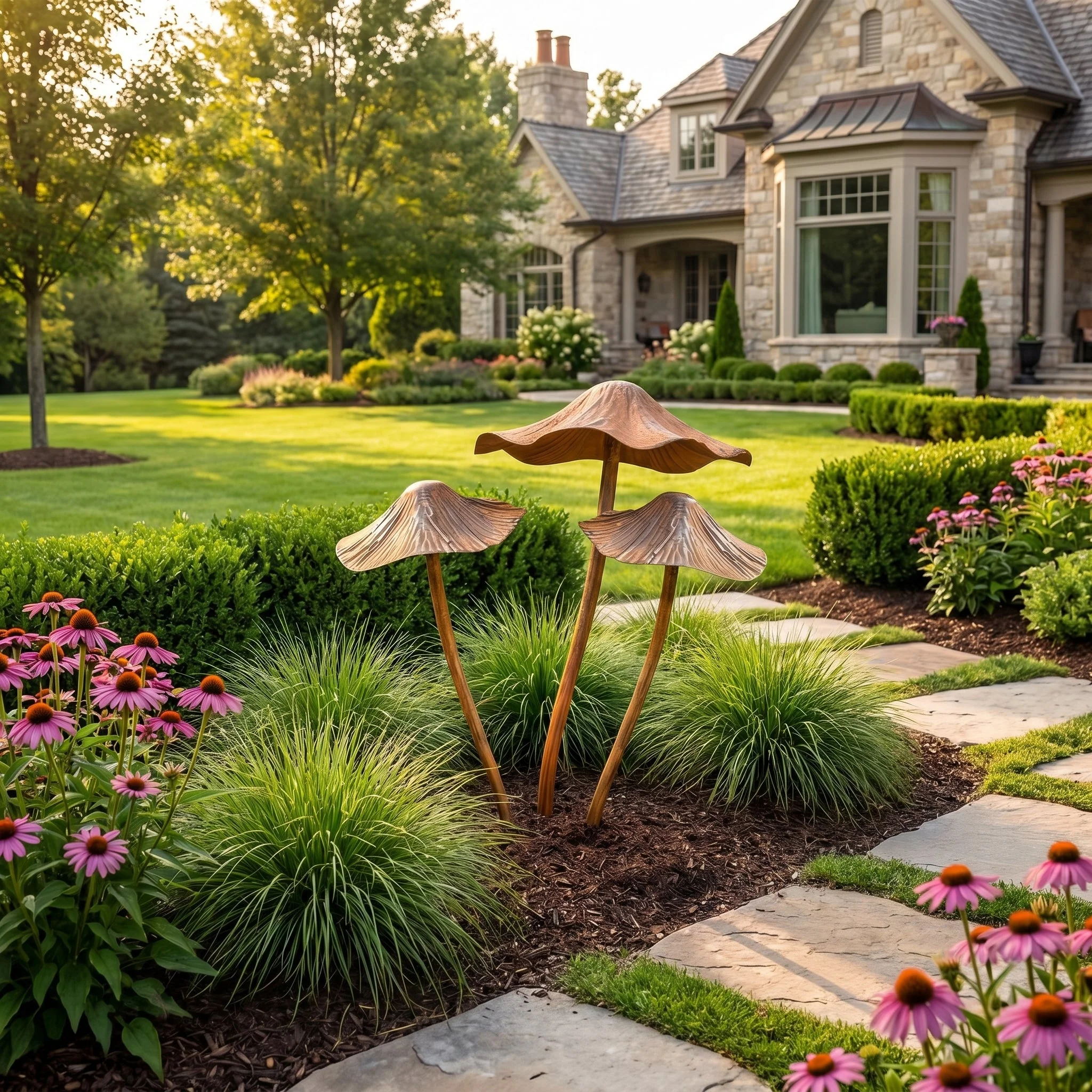 🔥Summer Hot Sale🍄Vintage Metal Mushroom Garden Stakes, Whimsical Outdoor Yard Decor - Image 6