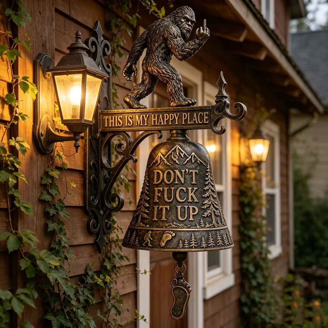 🐾🐾😮Bigfoot Funny Wall Bell – Rustic Sasquatch Doorbell Decor - Image 2