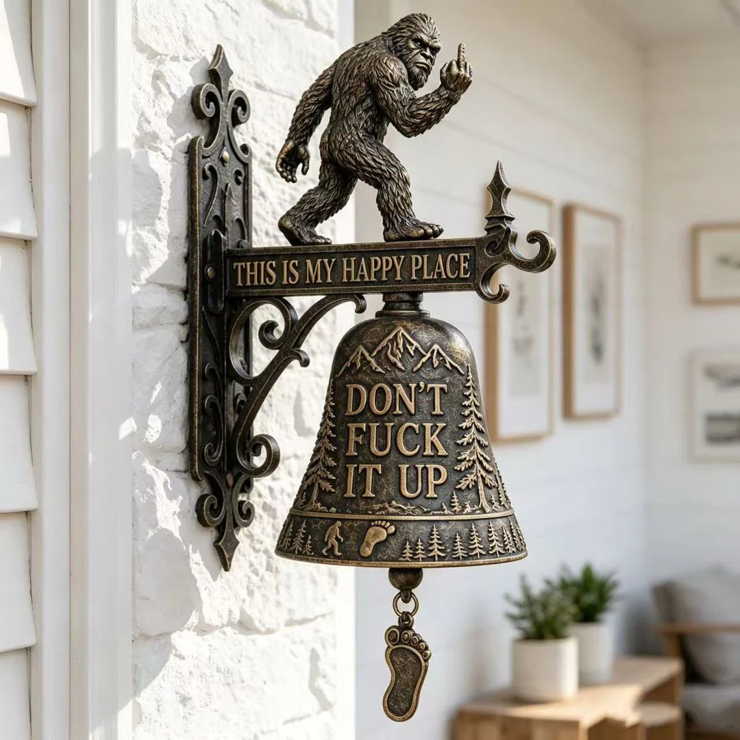 🐾😮Bigfoot Funny Wall Bell – Rustic Sasquatch Doorbell Decor - Image 4