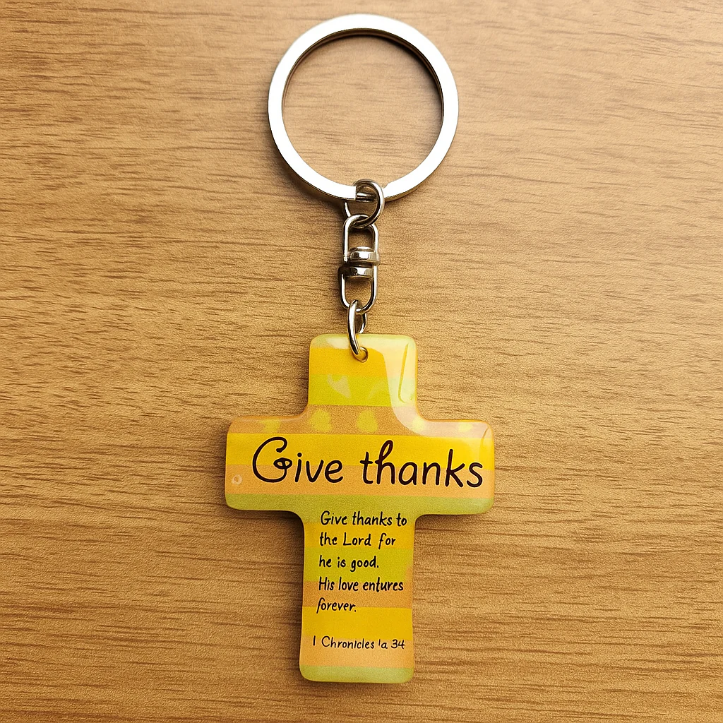✝️ Scripture Cross Keychain - Image 3