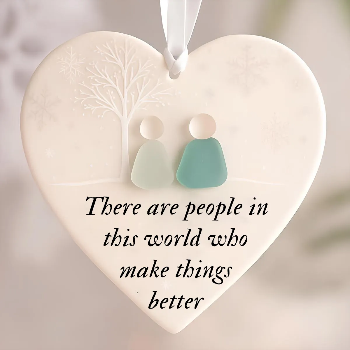 🌊Heart-Shaped Sea Glass Friendship Ornament - Image 4