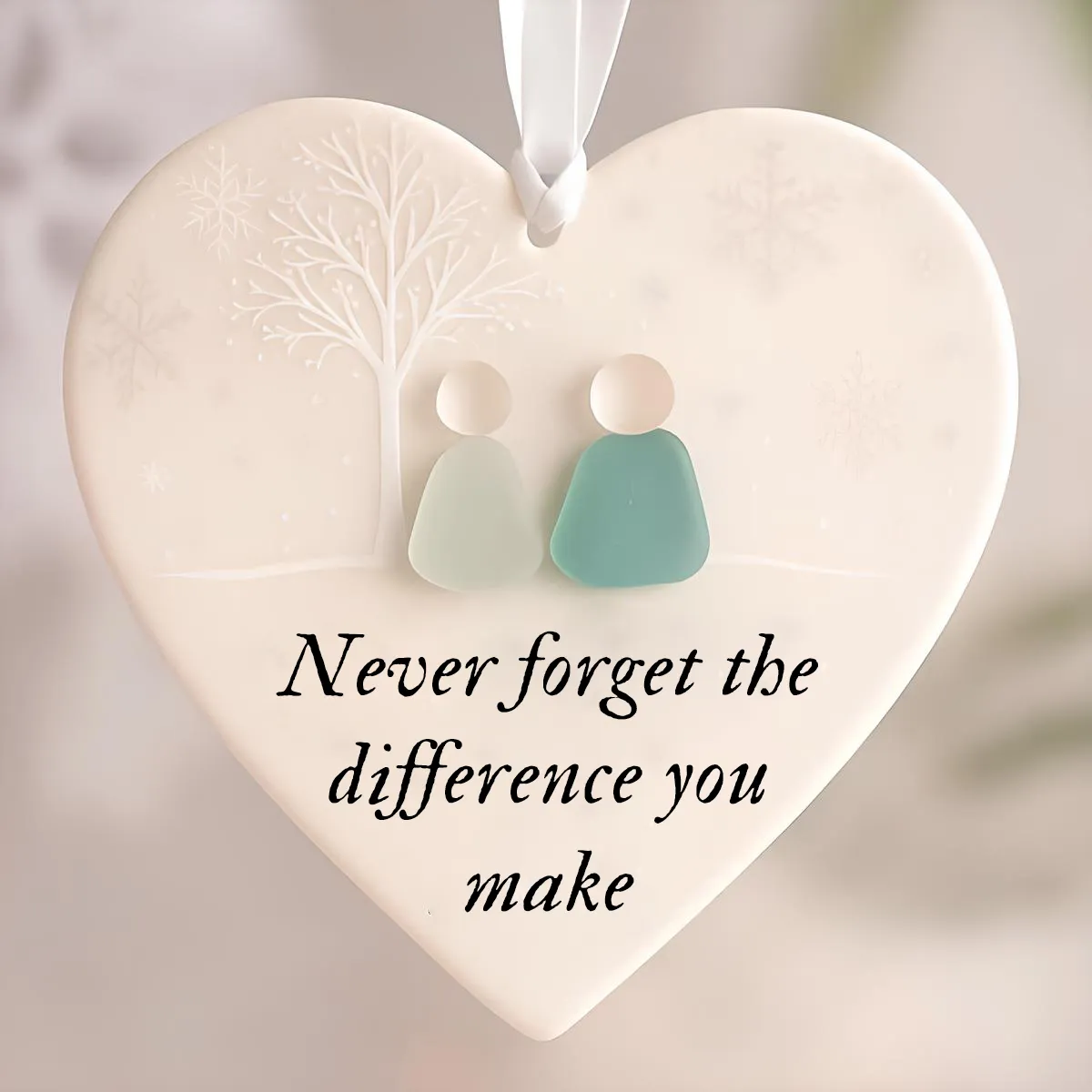 🌊Heart-Shaped Sea Glass Friendship Ornament - Image 6