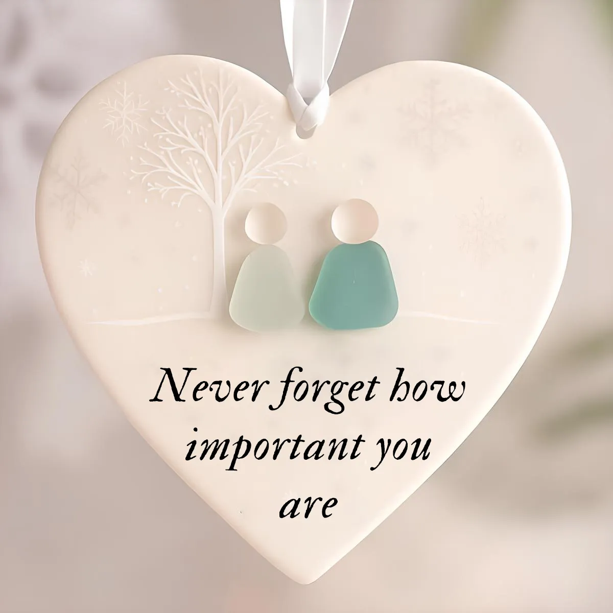 🌊Heart-Shaped Sea Glass Friendship Ornament - Image 7