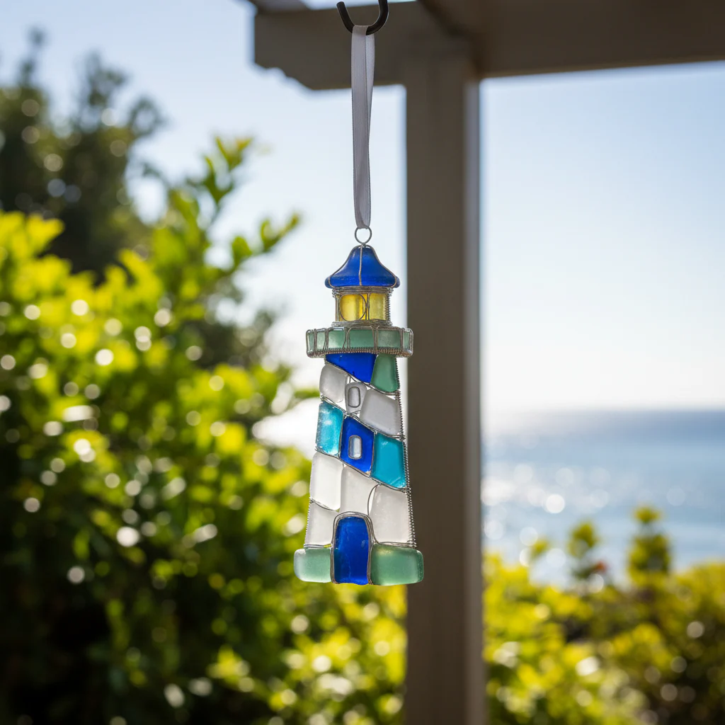 Sea Glass Lighthouse Ornament - Image 6